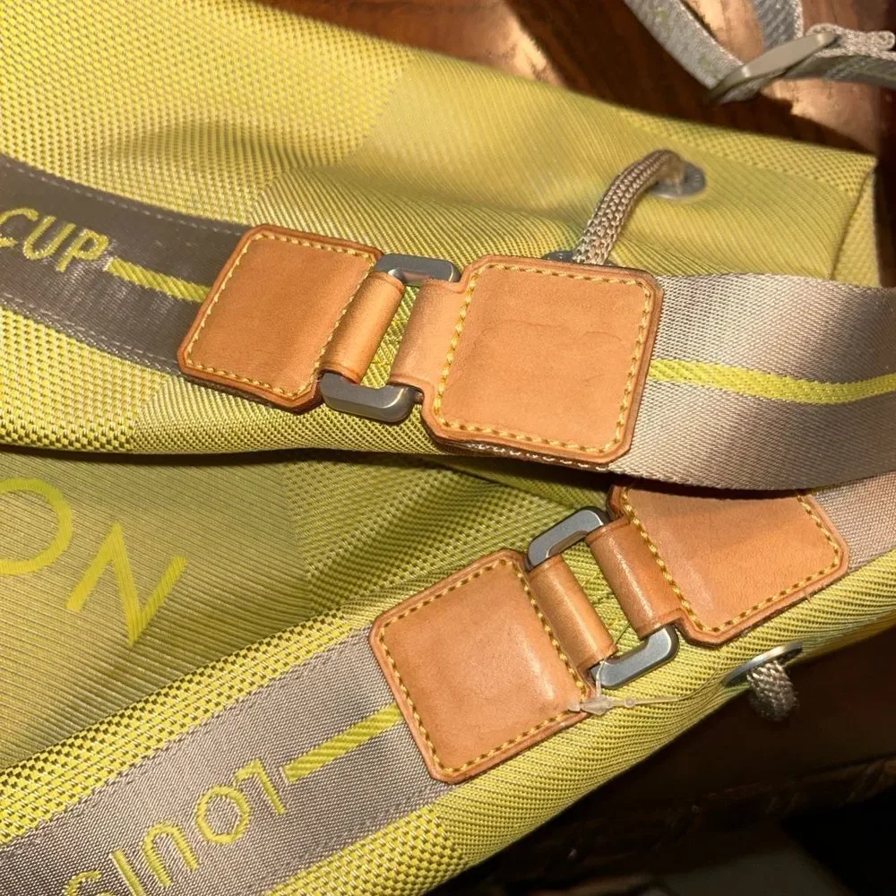 Authentic Louis Vuitton Yellow Canvas Cup Bag .SP0042